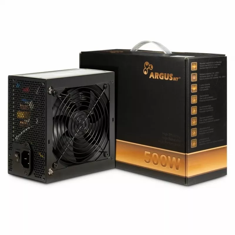 Inter-Tech ArgusNT BPS-500 power supply unit 500 W 20+4 pin ATX ATX Black