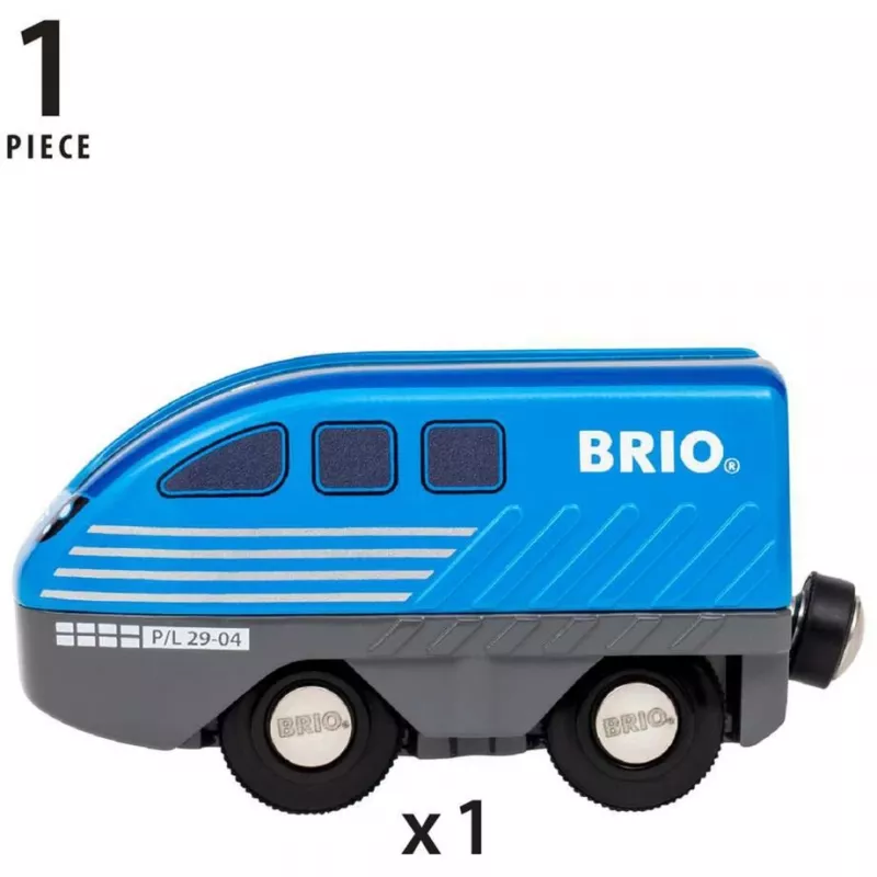 Train BRIO World Pull Back Train Black Blue 36019