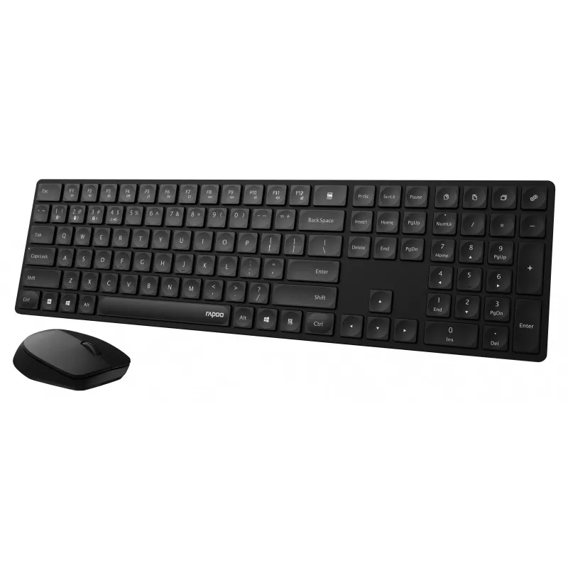 Wireless mouse RAPOO 8020M Black — 2.4 GHz optical, compact portable design
