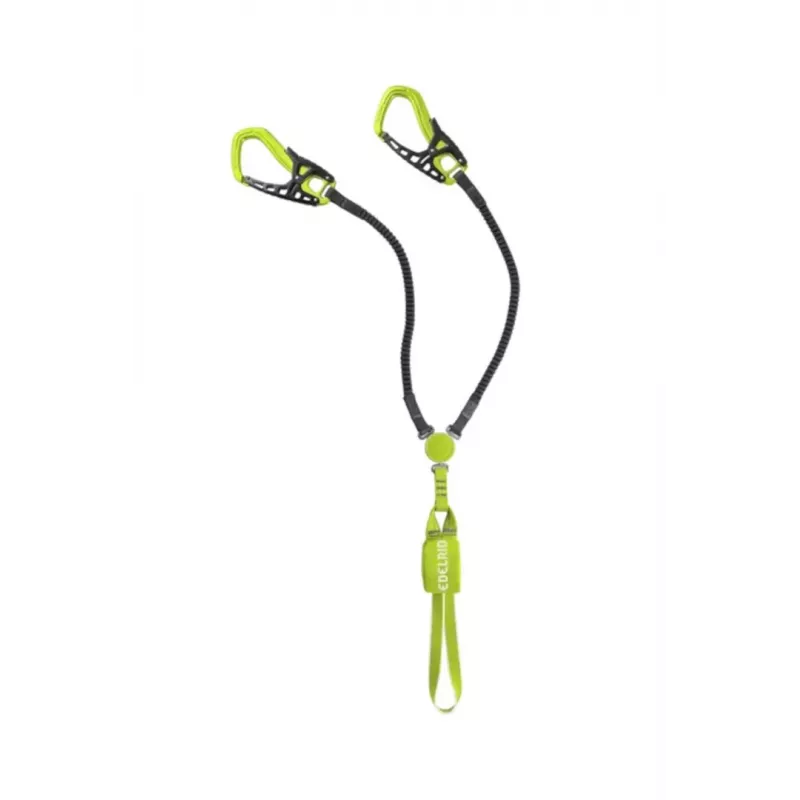 Fall arrest lanyard Edelrid CABLE COMFORT TRI — black/green, 532 g, min user weight 40 kg