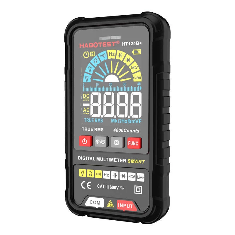 Digital Multimeter Habotest HT124B+ — AC/DC Voltage and Resistance Measurement
