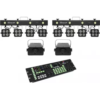 Lighting set EUROLITE KLS-180 LED 2x + WF-40 LED 2x with DMX controller