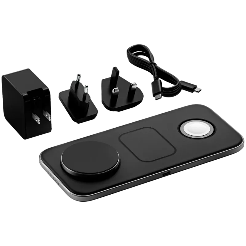 SATECHI Qi2 Trio Wireless Charging Pad - with Type A,C,G plugs