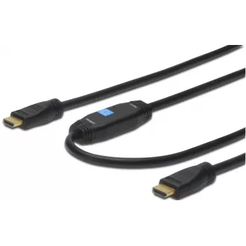 Assmann HDMI High Speed connection cable. type A. w/ amp. M/M. 40.0m. former HDMI 1.3. UL. bl. gold (AK-330105-400-S)