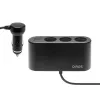 Car USB charger SAVIO SA-024 — universal mobile device charger, input 12–24 V, output 5 V, black, cigar lighter