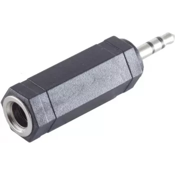 Cable Gender Changer ShiverPeaks BS57050 3.5 mm to 6.3 mm Black