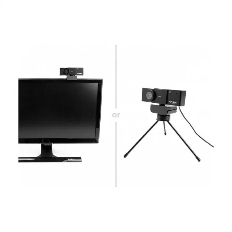 Webcam DeLOCK 96400 8 MP 3840 x 2160 pixels USB 2.0 Black