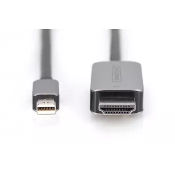 DIGITUS - Adapter Cable - Mini DisplayPort (M) to HDMI (M) - 1,0m - Support von 8K 60 Hz - Black (DB-340109-010-S)