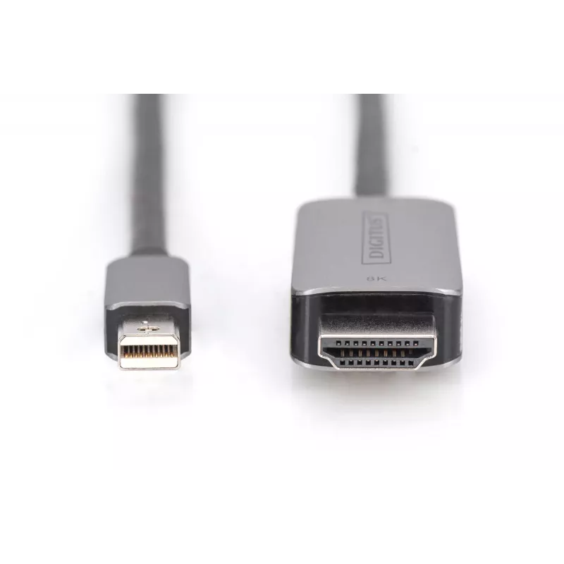 DIGITUS - Adapter Cable - Mini DisplayPort (M) to HDMI (M) - 1,0m - Support von 8K 60 Hz - Black (DB-340109-010-S)