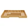Cutlery drawer organiser GreenBlue GB379 bamboo insert with compartments, natural finish