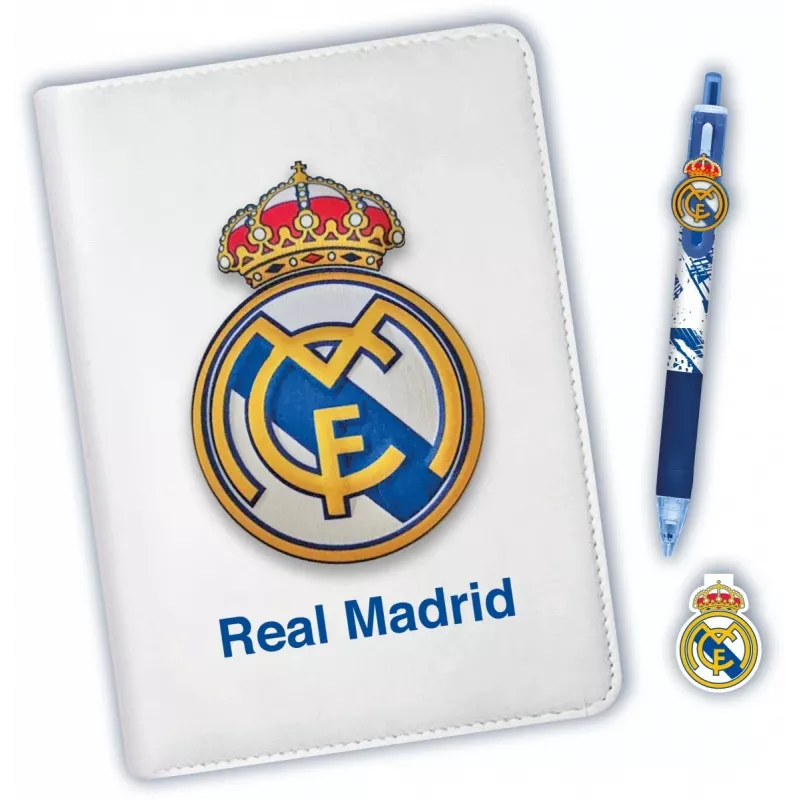 Notebook with 10 colours pen Kids Euroswan Real Madryt – themed notebook with multi-colour pen