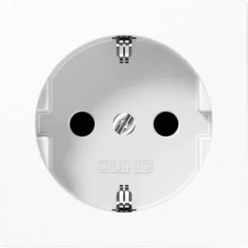 Socket outlet CEE 7/3 Jung A 1520 KI WW, white, duroplast, 250 V, 16 A, 55×55 mm