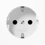 Socket outlet CEE 7/3 Jung A 1520 KI WW, white, duroplast, 250 V, 16 A, 55×55 mm