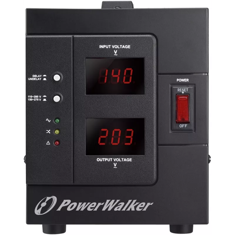 PowerWalker AVR 2000 SIV FR voltage regulator 2 AC outlet(s) 110 - 280 V Black