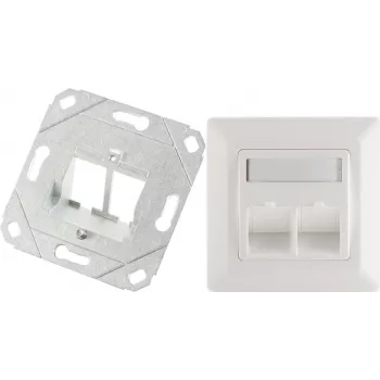 Network Socket ShiverPeaks 08-10100 Keystone 2-Port — keystone insert 2-port for network outlets