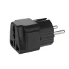 Power Plug Adapter Maclean MCE155 NEMA 5-15P Type E FR Black