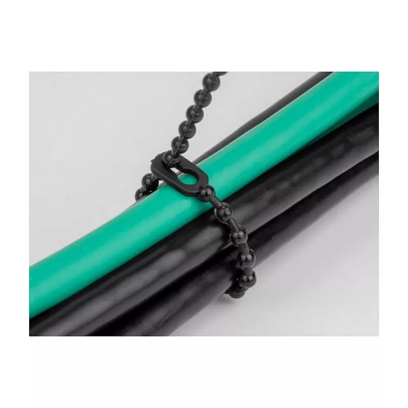 Beaded Cable Tie DeLOCK 19566 L 100 x W 2.4 mm black 100 pieces