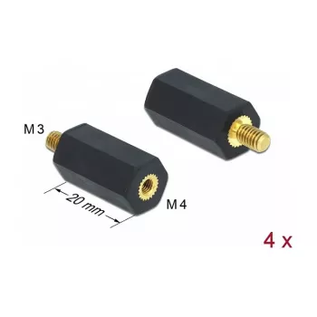 Mounting Kit DeLOCK 60242 Black Plastic