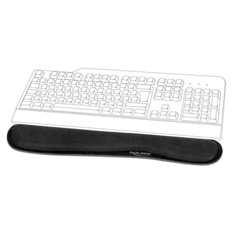 Wrist Rest DeLOCK 12558 Black