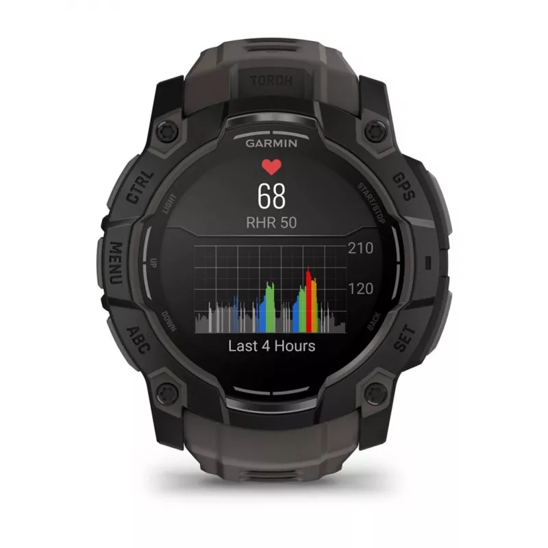 Garmin Instinct 3 AMOLED 3.3 cm (1.3) 50 mm Digital 416 x 416 pixels Touchscreen Black GPS (satellite)