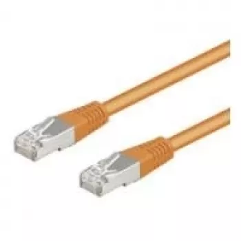 Wentronic Goobay CAT 5e Patch Cable, F/UTP, Orange, 0.5 m - CCA Copper Mix (93456)