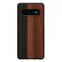 Smartphone case man and wood for Samsung Galaxy S10 — ebony black, protective wooden back and bumper