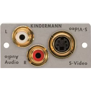 Faceplate snap-in Kindermann 7444-531 — RCA x2 and Mini-DIN 4-pin connectors
