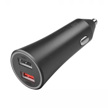 Xiaomi 37 Watt Dual Port Car Charger Black, Black