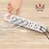 Power strip MACLEAN MCE395 W — 5 sockets, 3× USB A, 110–240 V AC, 2.1 A USB, max 2500 W, white, 1.5 m cable