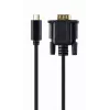 USB graphics adapter Gembird A-CM-VGAM-01, USB-C to VGA, 1920x1080, 0.15 m cable, black