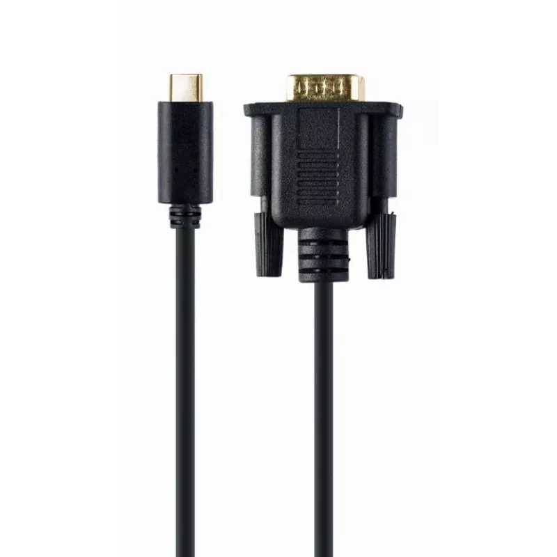 USB graphics adapter Gembird A-CM-VGAM-01, USB-C to VGA, 1920x1080, 0.15 m cable, black