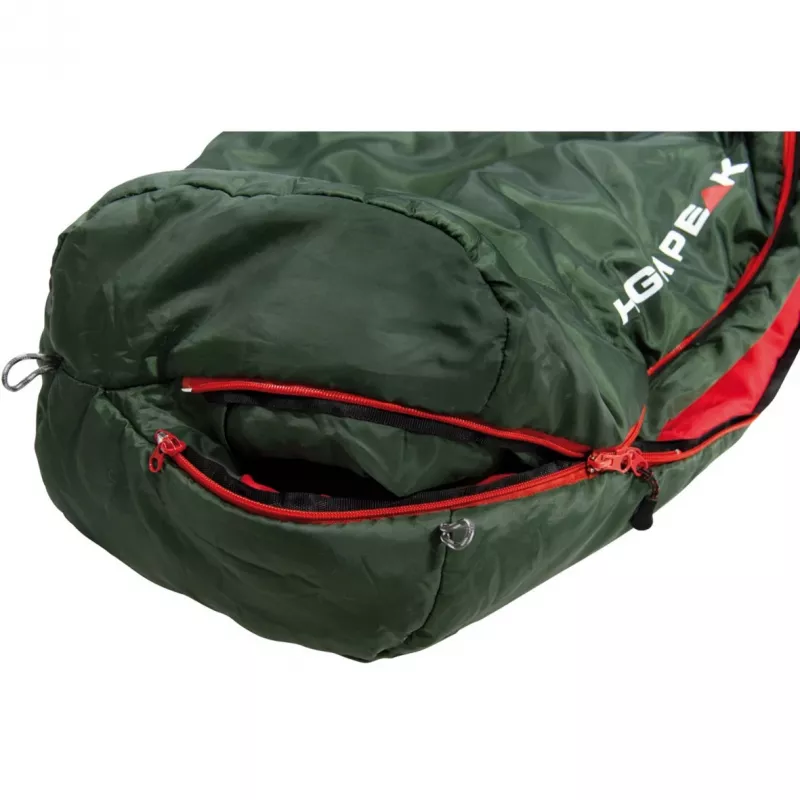 mummy sleeping bag Black Arrow ECO (Dark Green/Red)