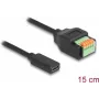 DeLOCK USB 2.0 Cable USB Type-C female to Terminal Block Adapter 15 cm