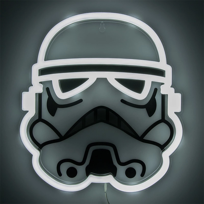 Wall-mountable LED neon light Paladone Stormtrooper model PP14595SWVN, decorative Star Wars lighting