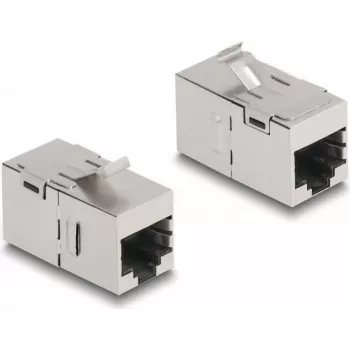 DeLOCK 87161 keystone module Flat Metallic RJ-45