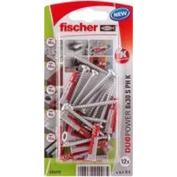 Fischer DuoPower 6 x 30 S PH K NV Wall Plug 30 mm 535479 1 Set (535479)