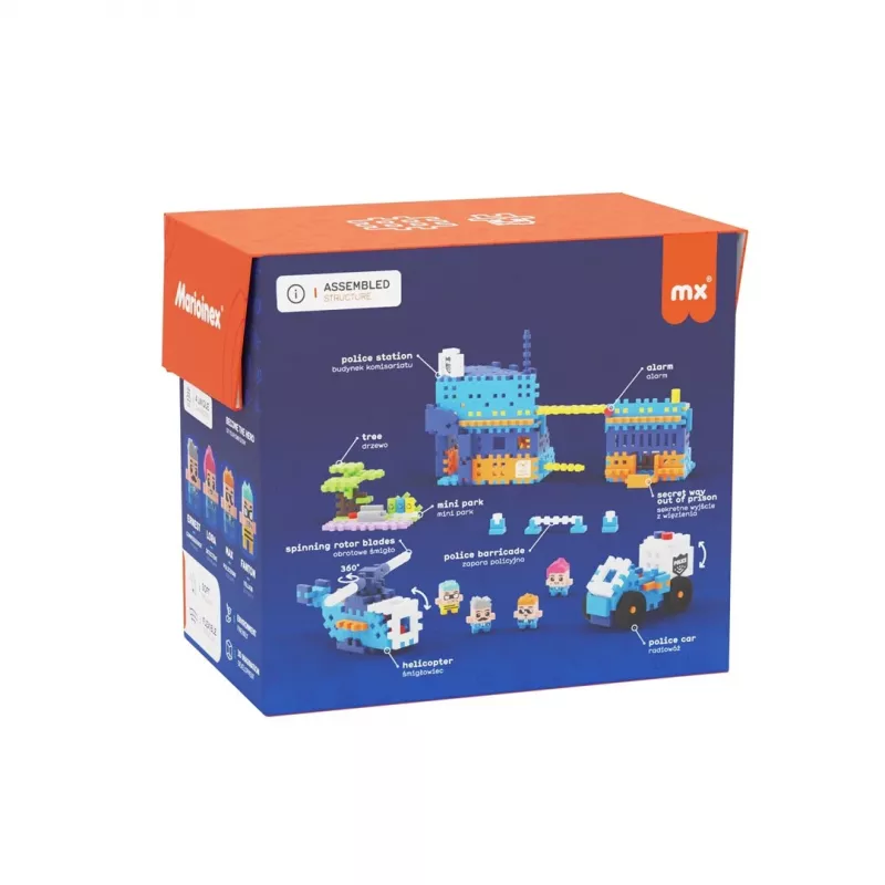 MARIOINEX Mini Waffle City Police Station Building Blocks, 280 pieces