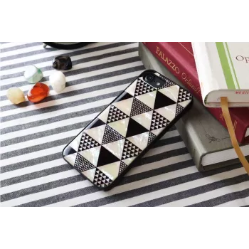 Protective phone case iKins for Apple iPhone 8/7 — pyramid pattern, black