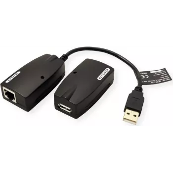 Value 12.99.1123 Cable Adapter USB-A - RJ-45 Black (12.99.1123)