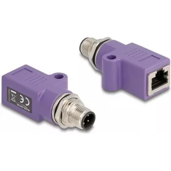 DeLOCK 60669 cable gender changer M12 RJ45 Violet