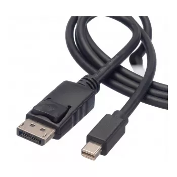 ROLINE - DisplayPort-Cable - DisplayPort (M) - Mini DisplayPort (M) - 5 m - verriegelt - Black (11.04.5637)