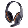 Wired gaming headset GEMBIRD GHS-05-O, circumaural, 20–20000 Hz, 2 m cable, 250 g, orange/black
