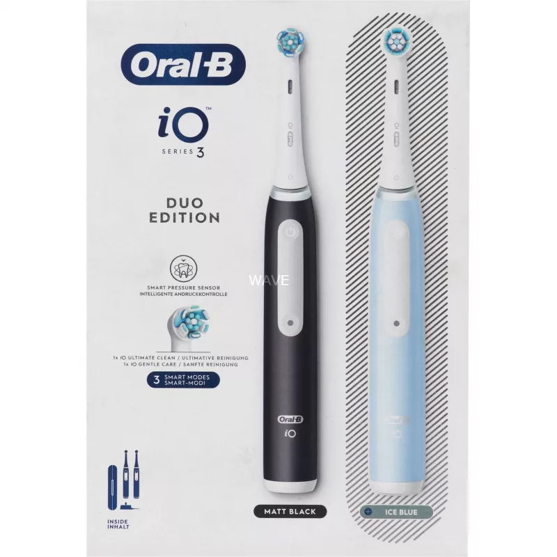 Electric toothbrush BRAUN Oral-B iO Series 3N — black/blue, 2 handle units