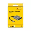 Card Reader DeLOCK 91741 USB 3.2 Gen 1 Type-C Black Grey