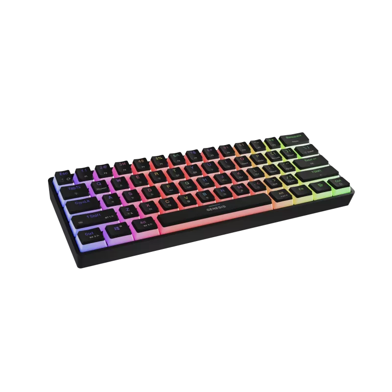 GAMING KEYBOARD GENESIS THOR 660 G2 US BLACK WIRELESS RGB MECHANICAL GATERON BROWN