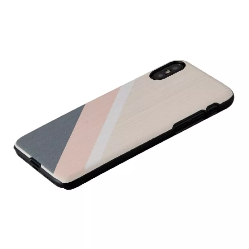 Smartphone case man and wood for iPhone X/XS — Pink Suit Black