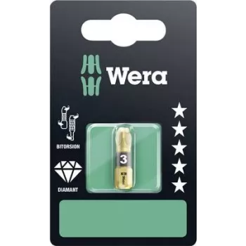Wera Bit PZD3 L.25mm 1/4 6KT C6,3 BiTors. diamantb. Karte m. 1 pc(s) 855/1 BDC SB (05073338001)
