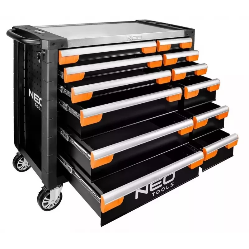 NEO TOOLS PRO Workshop Cabinet 12 Drawers 84-225 Heavy-Duty Steel Tool Storage