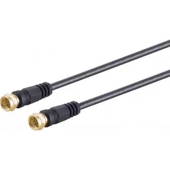 Coaxial Cable S/CONN 80098-G-128CP-S 10 m F-type Black