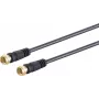 Coaxial Cable S/CONN 80098-G-128CP-S 10 m F-type Black